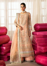 Chaandni By Gulaal Embroidered Net 4 Piece Unstitched Suit GL24CH D-06 RANIYA